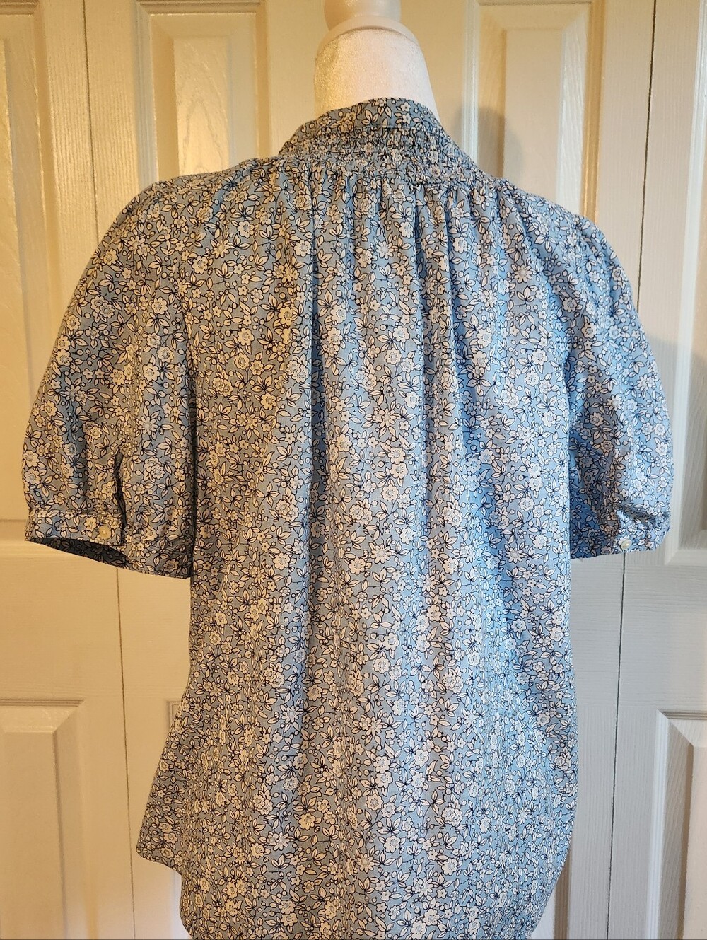 J Crew Smocked-neck Floral Top - Picture 2 of 7